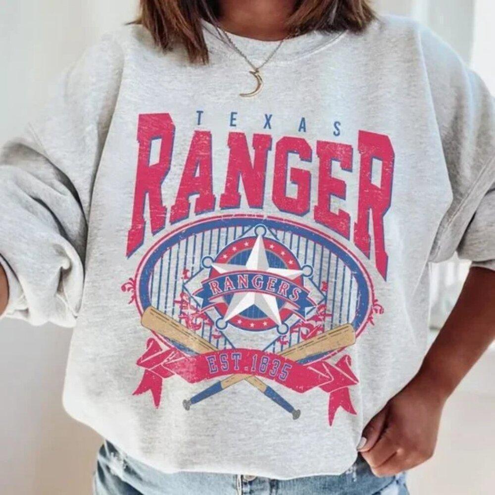 1835 Texas Ranger Vintage Texas Baseball Sweatshirt